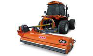 Offset in-line slope mowers